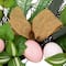 22" Easter Egg & Burlap Ribbon Mixed Foliage Twig Wreath